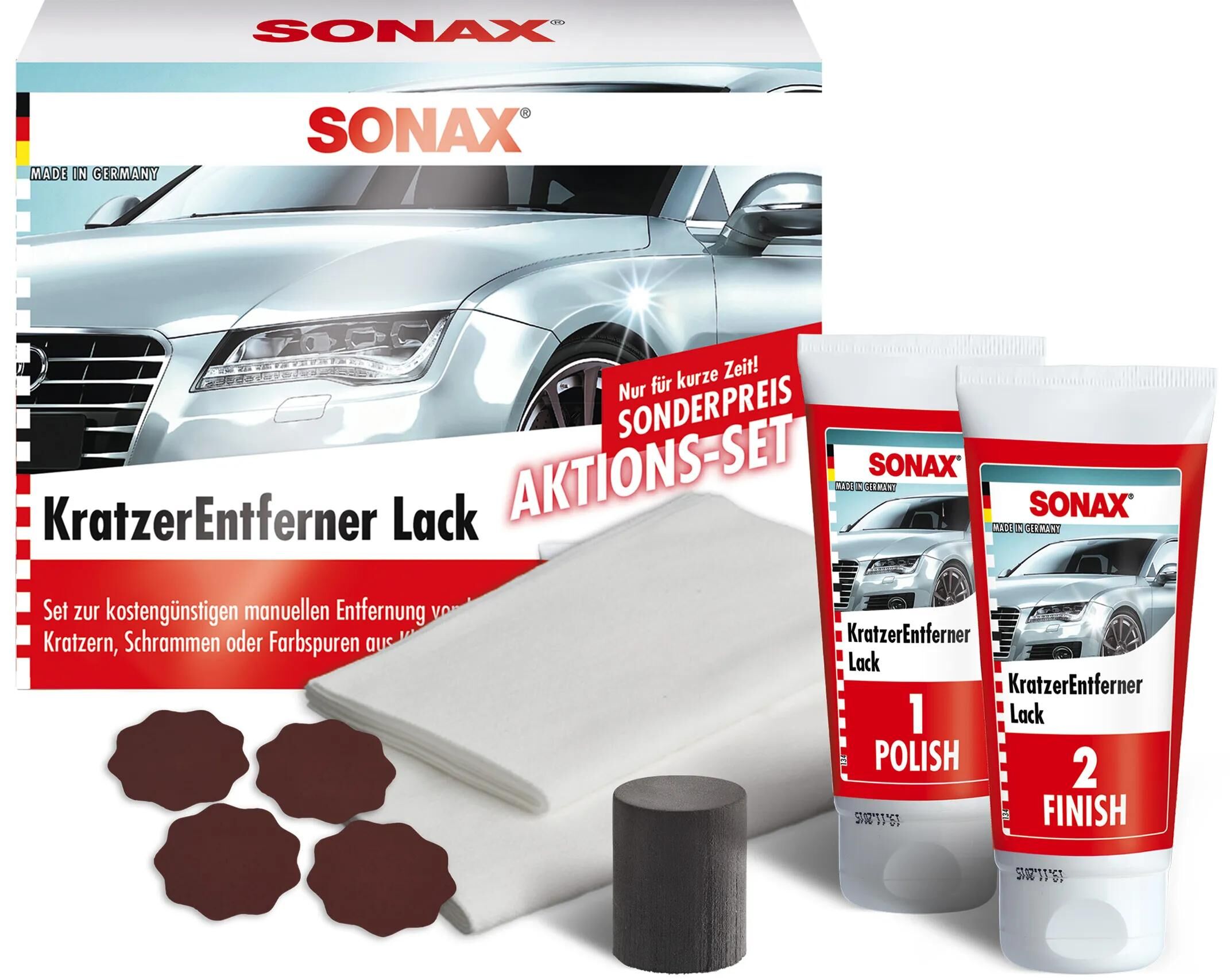 Sonax polishing paste kratzerentferner lack scratch remover set