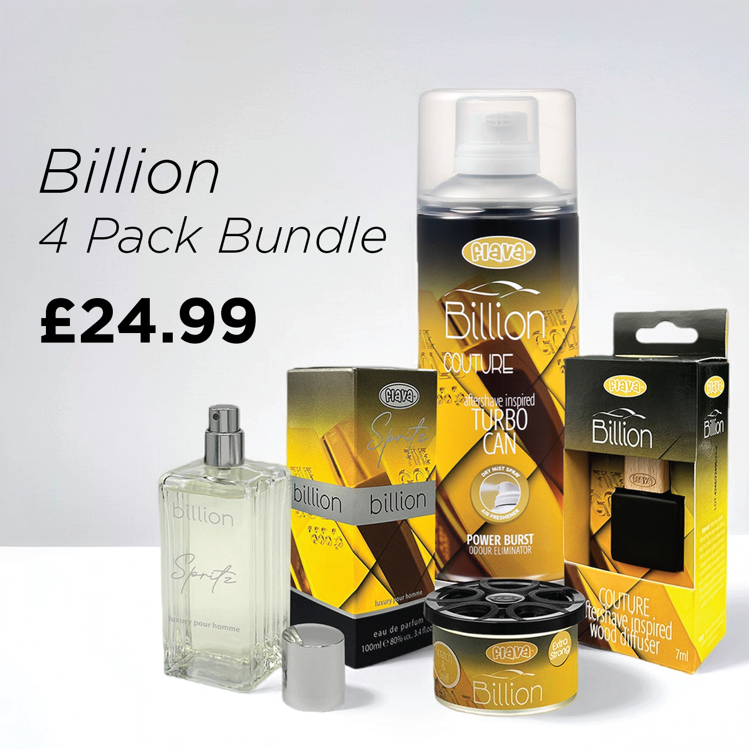 Billion 4 Pack Car Air Freshener Bundle